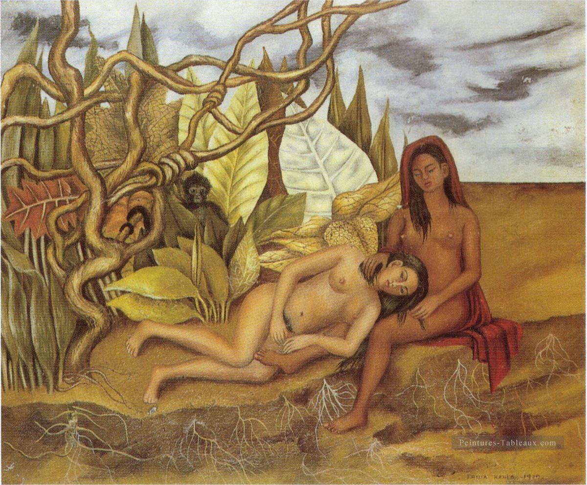 Deux nus dans la forêt La terre Lui même féminisme Frida Kahlo Peintures à l'huile
